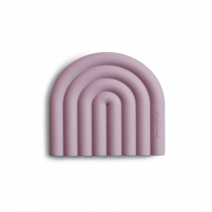 Mushie silikonove hryzatko RAINBOW Mauve