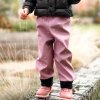 softshellove kalhoty ruzove s puntikem (1)