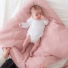 Péřová mušelínová zavinovačka 80 × 80 / starorůžová