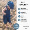 Tencelový šátek s kšiltem / tmavý denim