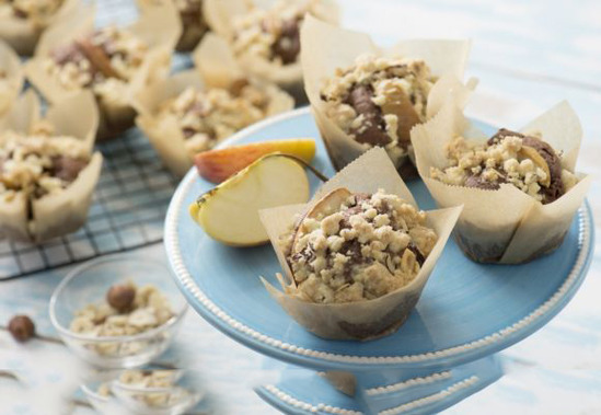 Muffiny s jablkami a orieškami