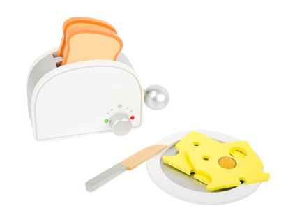 Toustovací set - dřevěný toustovač s příslušenstvím