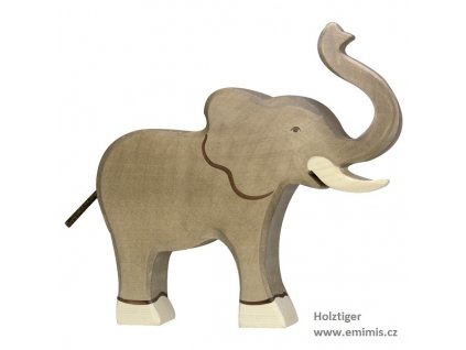 Slon se zvednutým chobotem – divoké zvíře ze dřeva Holztiger
