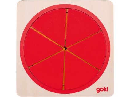 Zlomky - kruh , vícevrstvé puzzle GOKI