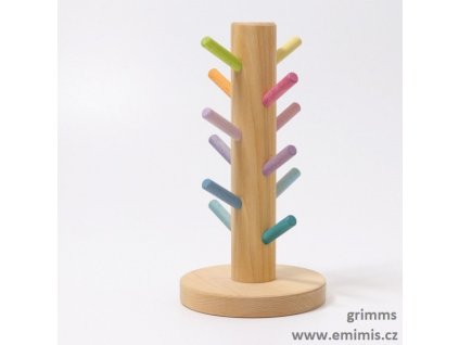 Třídící strom pro stavební kroužky Grimms (pastelový)
