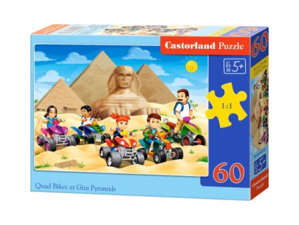 Puzzle Castorland 60 dílků - Na čtyřkolkách k Pyramidám v Gize