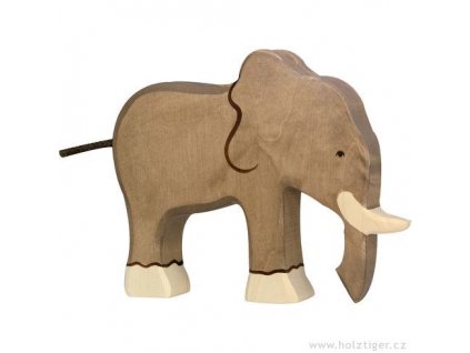 Velký stojící slon – dřevěné zvířátko Holztiger