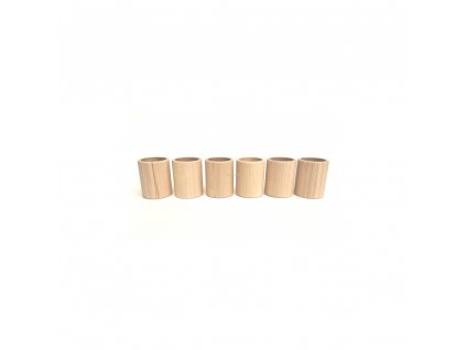 Natural Wooden Cups x 6 - Grapat