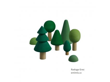 Wooden Toy Forest Set , zelený les Raduga Grez
