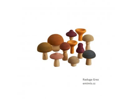 Wooden Toys Mushrooms , houby Raduga Grez