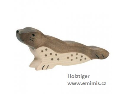 Tuleň se zvednutou hlavou – dřevěné zvířátko Holztiger
