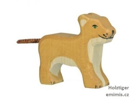 Lev malý, stojící – dřevěné zvířátko Holztiger
