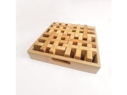 Bloky/mřížky Bauspiel 12ks v dřevěném boxu