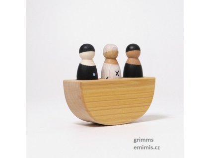 Tři kluci v loďce, černobílá varianta - Grimms