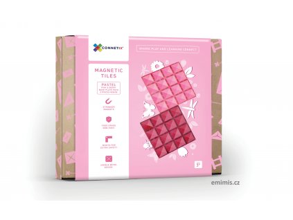 Pink - Základny, dlaždice 2ks - Connetix Tiles