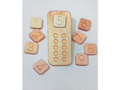 Number Cubes (0-9)  s destičkou