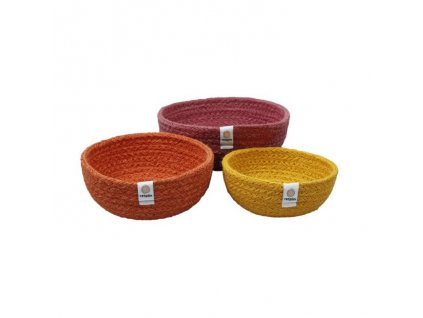 jute mini bowl set fire