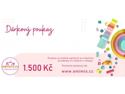 Emimis darkovy poukaz tisic pet set web