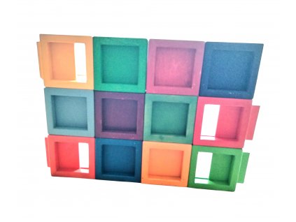 Capsle blocks small - sada 12ks - rám s destičkou - 10x10x4cm - Bioboo