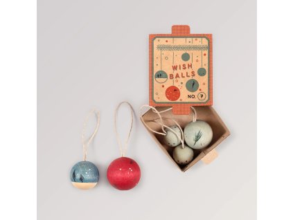 Kouzelné kuličky - dřevěné vánoční ozdoby - Wish balls Nº 7  - Grapat