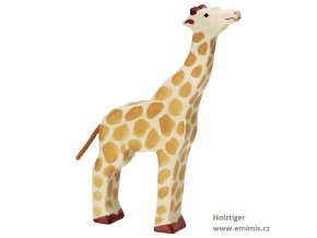 Žirafa se zvednutou hlavou – zvíře ze dřeva Holztiger