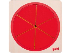 Zlomky - kruh , vícevrstvé puzzle GOKI