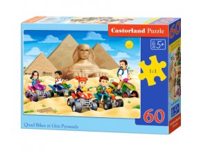 Puzzle Castorland 60 dílků - Na čtyřkolkách k Pyramidám v Gize