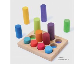 Stacking Game Small Rainbow Rollers - Grimms