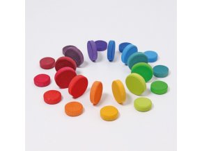 Wooden Rainbow Coins - Grimms