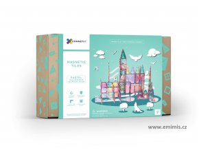 Connetix Tiles - kuličková dráha 106 kusů PASTELOVÁ