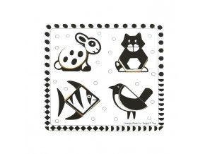 Dřevěné vkládací puzzle černobílé tvary  - Bigjigs Toys