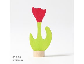 dekorace - červený tulipán - grimms