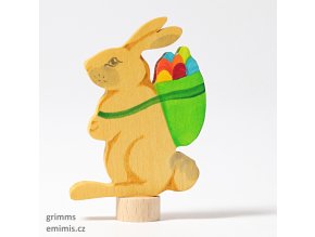 dekorace - velikonoční zajíček s košíkem - grimms