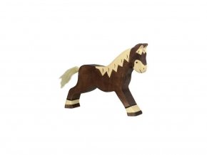 kůň tmavě hnědý, běžící - holztiger