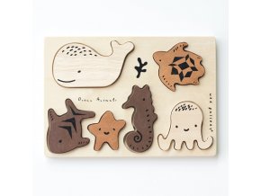 wee gallery toddler wooden tray puzzle ocean 1