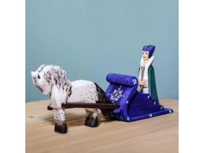 snow queen sleigh and white horse set~2325