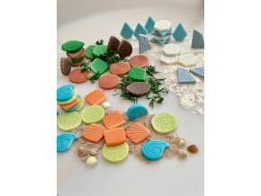 Loose parts - sada hracích kamenů inspirovaných přírodou - Yellow door