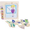 Puzzle babičky život - vývojové vrstvené puzzle ze dřeva, 5 vrstev , 28 dílů