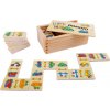 Dřevěné domino - dopravní prostředky (v dřevěné krabičce)