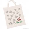 Bavlněná taška k vymalování 1ks - Motýli - Goki