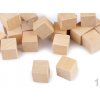 Dřevěné kostky malé 15x15mm - přírodní 20ks v balení