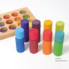 Stacking Game Small Rainbow Rollers - Grimms