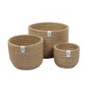 tall jute basket set natural