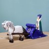 snow queen sleigh and white horse set~2325