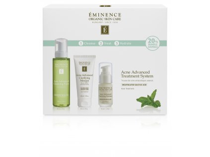 Eminence Organics Acne Advanced Treatment System box front USD