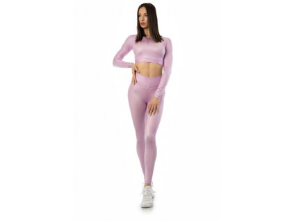 sportove ruzove leginy podprsenka powder pink