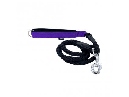 Vodítko Foofoo kulaté černo-fialové