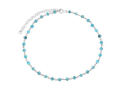 Stříbrný náramek s pravým apatitem Arika INS1016BAP