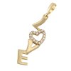 Zlatý přívěsek srdce Love s Brilliance Zirconia PRGPAP0261PGY