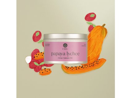 2 plech papaya litchi